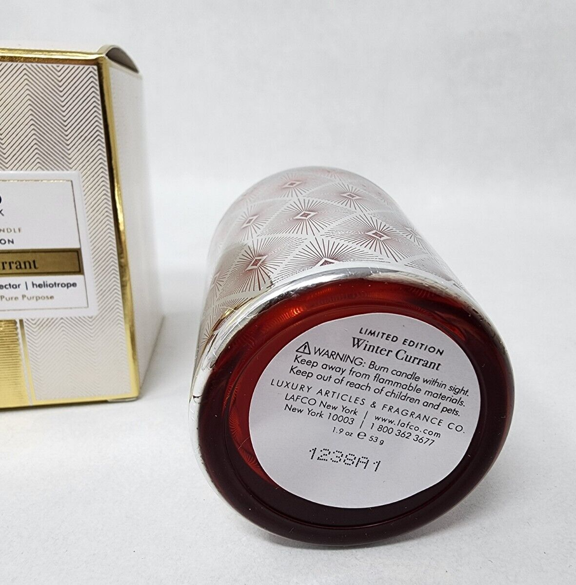 LAFCO New York WINTER CURRANT Fragranced Votive Candle Limited Edition, 2 oz.