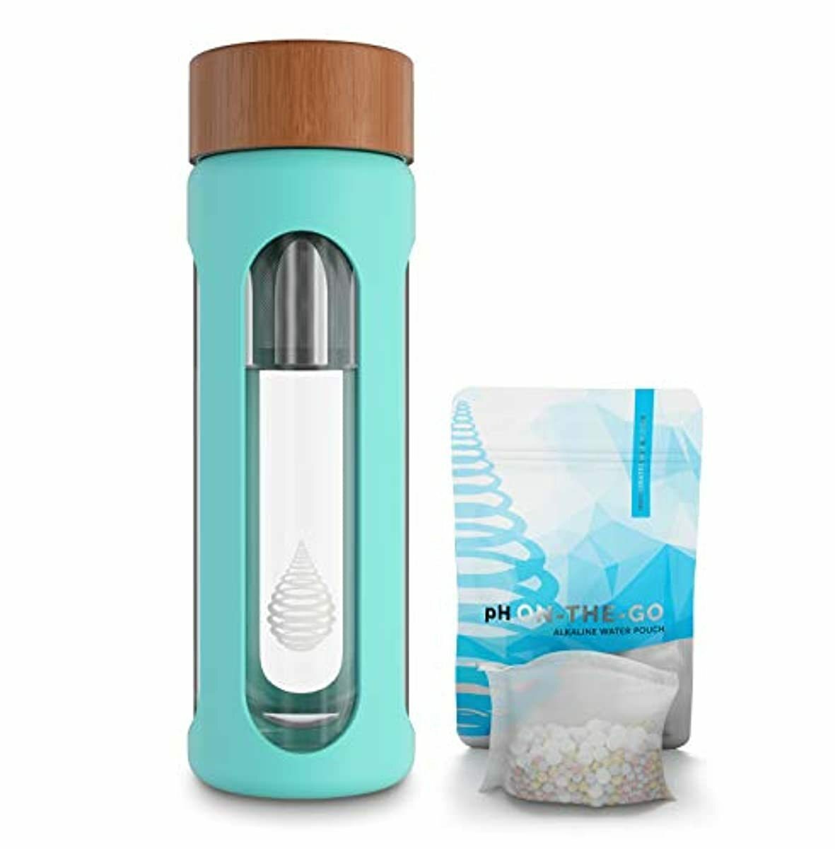 pH Hydrate Glass Alkaline Portable Filtered Water Bottle - Invigorated Water