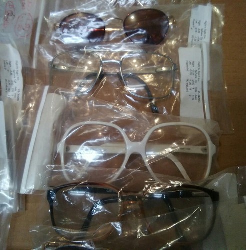 HUGE Vintage Lot of 500+ Rx Eyeglasses/Sunglasses 1960-90s MIXED Brands 40 Lbs!