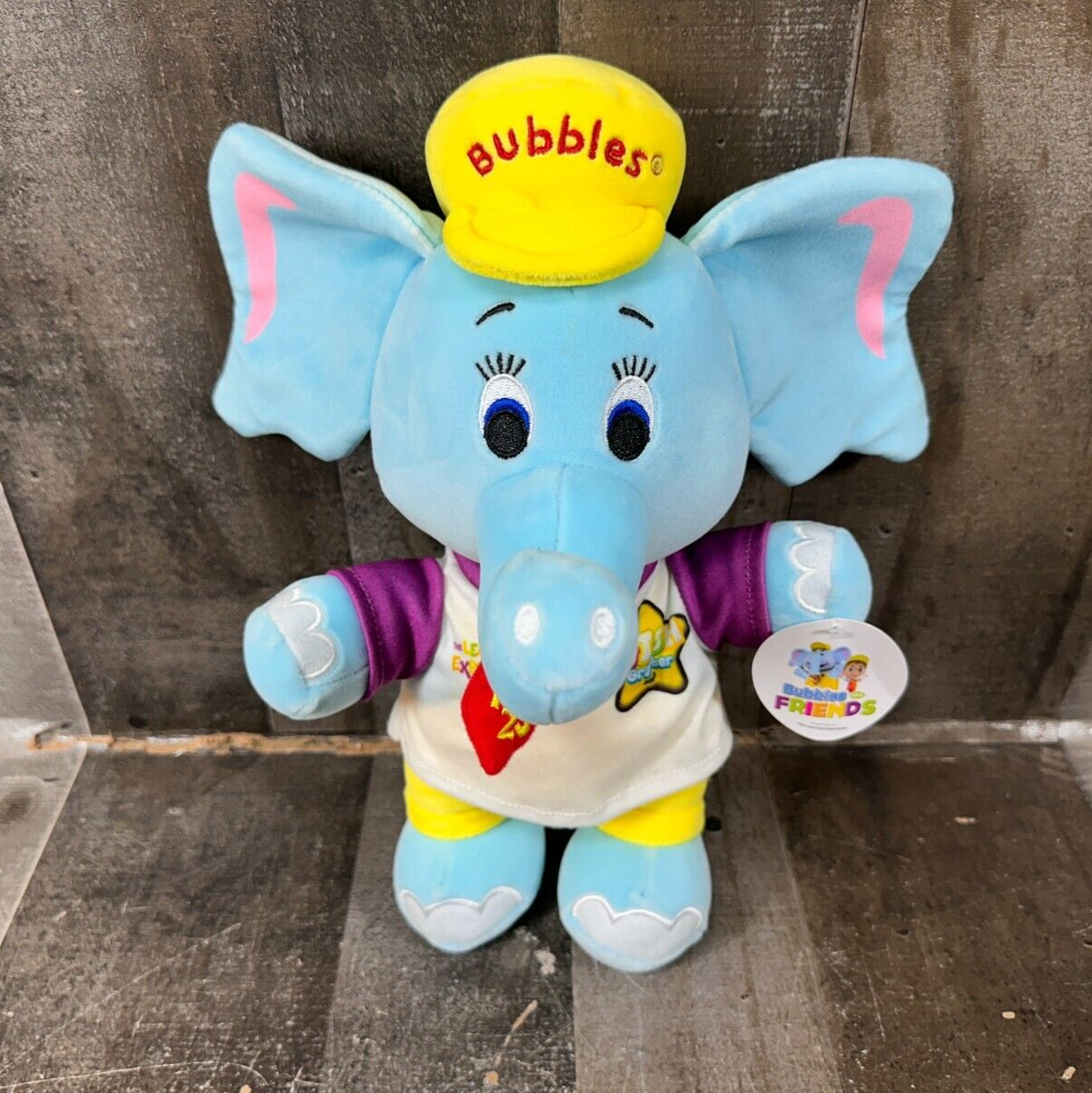 The Learning Experience TLE Bubbles Blue Elephant Plush 12.5