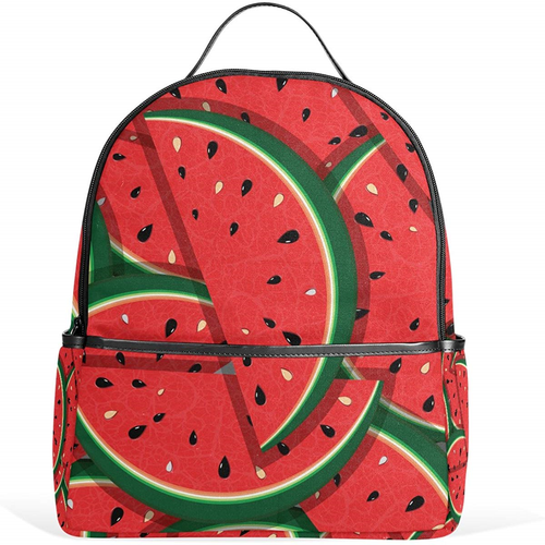JSTEL Fresh Slices Of Red Watermelon School Backpacks for Bo