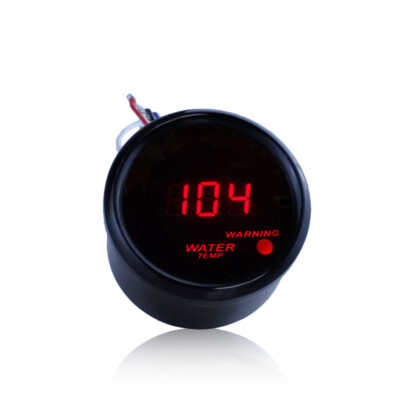 Red Digital LED Water and Temp Gauge w/ Sensor Warning Light Fahrenheit 2'' 52mm