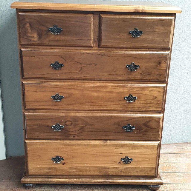 Pine 6 Drawer Tallboy Chest Baby Nursey Baby Bunting