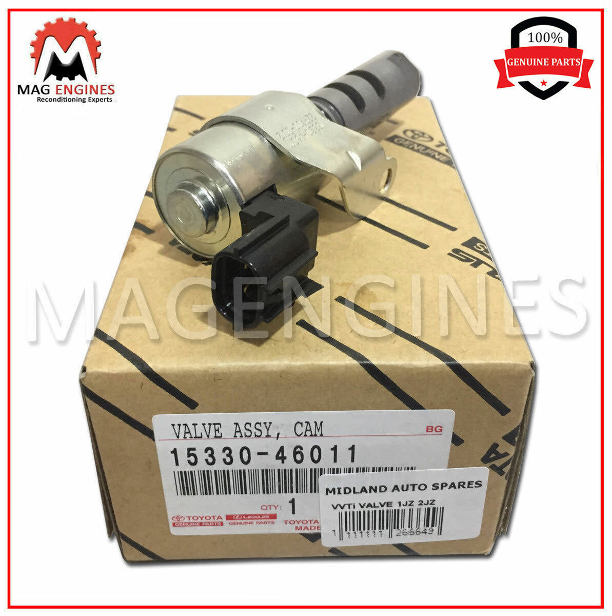 オートスチーム 15330-46011 GENUINE OEM CAM VARIABLE VALVE TIMING SOLENOID