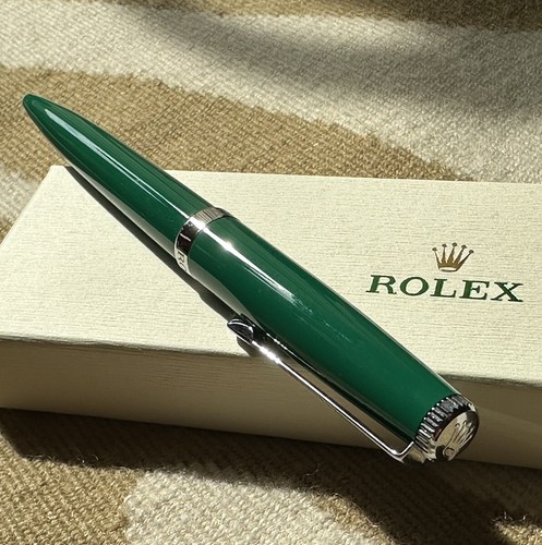 ROLEX ロレックス　ボールペン　ケース付き New Rolex Green Executive Screw Twist Cap Pen with Box