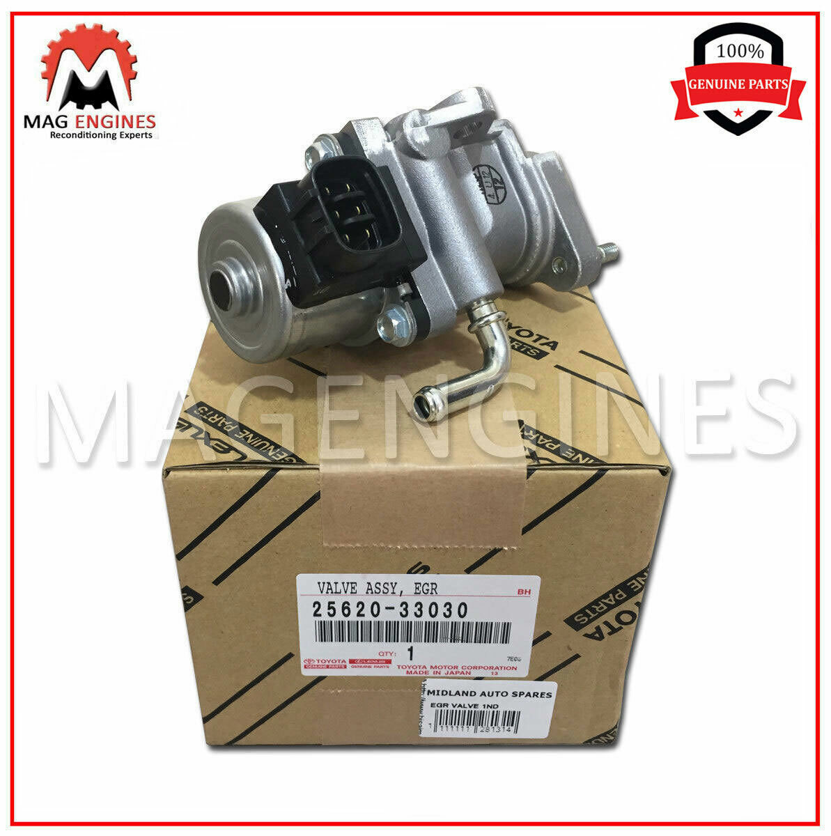 25620-33030 GENUINE OEM EGR VALVE ASSY TOYOTA 1NDTV FOR