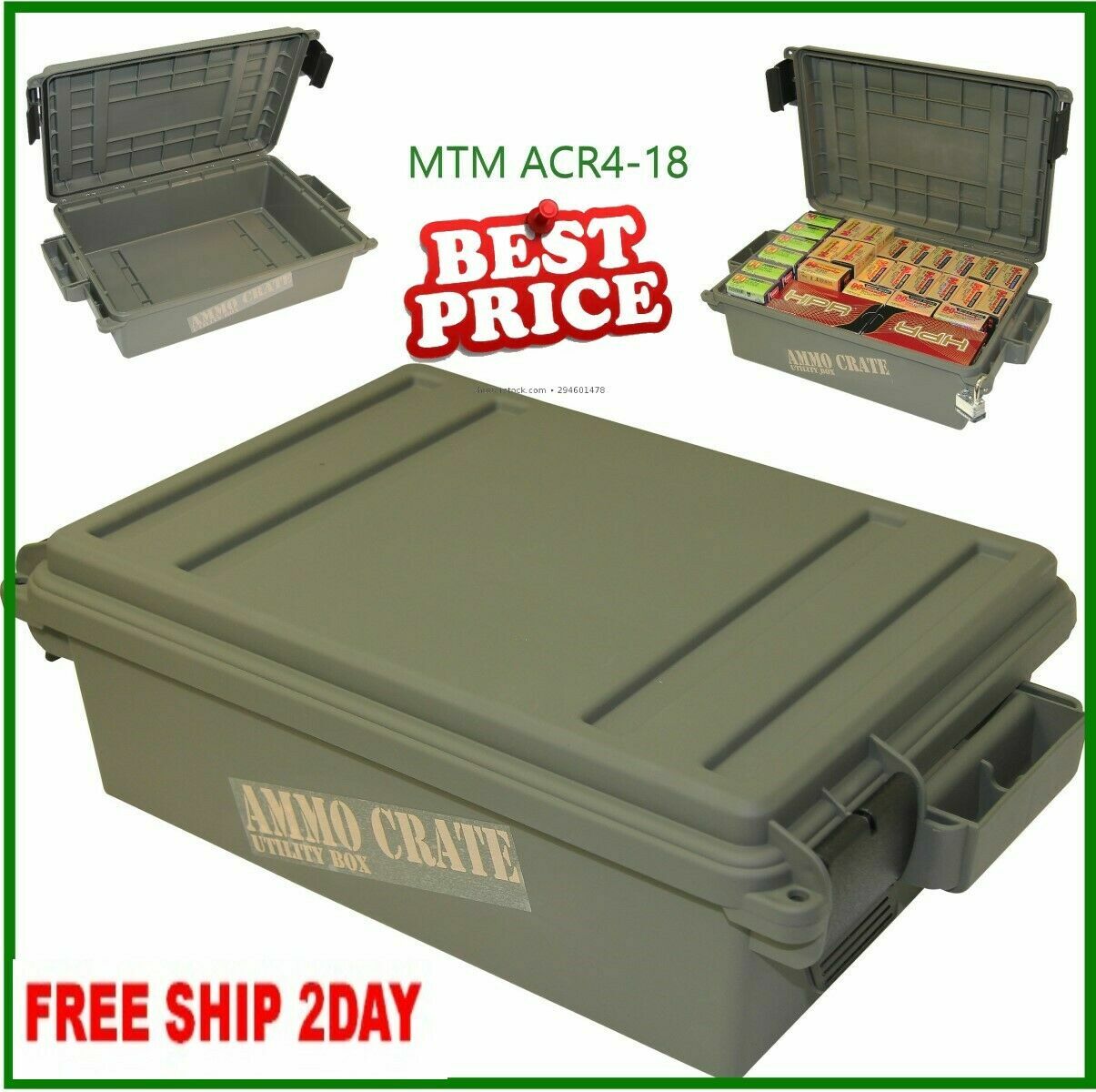 MILITARY　BOX 60s 70s Army Issue Military Ammo Box for Repurpose Time