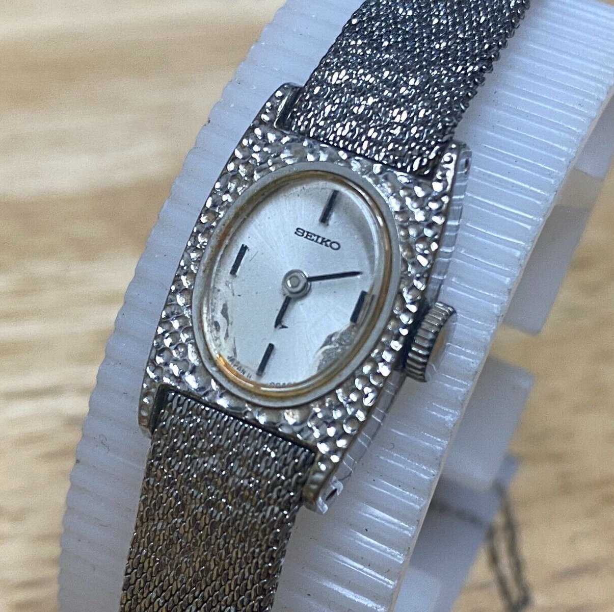 稼働 SEIKO 腕時計 ブルーストーン ブレスウォッチ ヴィンテージ 195 SEIKO セイコー ヴィンテージ腕時計 ブレスウォッチ シルバー