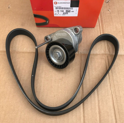 EUROREPAR V-Ribbed Belt + Tensioner - 1613442580 **New OEM PSA Quality Part**