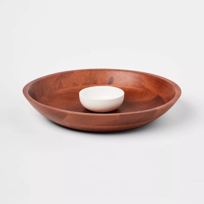 2pc Ceramic Signature Chip and Dip Serving Bowl - Threshold 