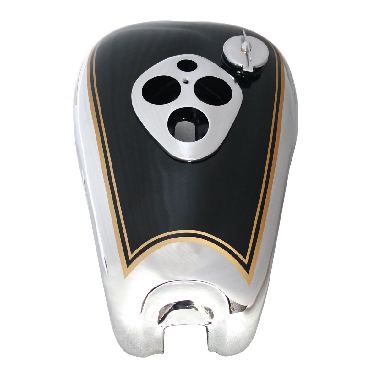 Fits Triumph Tiger T80 Gas Petrol Gas Fuel Tank Chrome & Black Painted with Cap