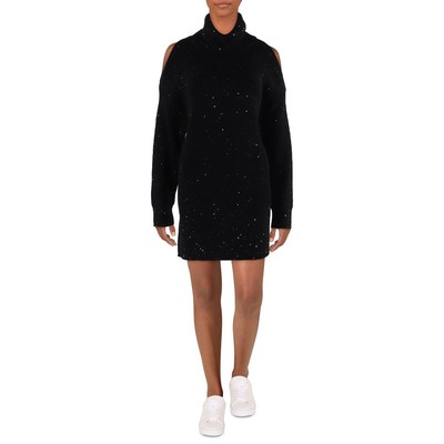 INC Женская черная водолазка Mini Comfy Sweaterdress M BHFO 9051
