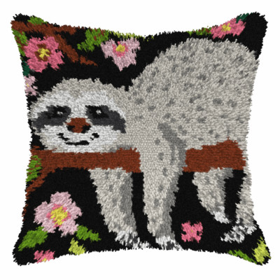 Orchidea Latch Hook Kit: Cushion: Large: Sloth 1