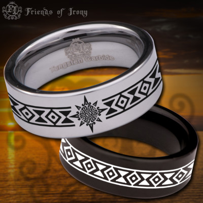 Aztec Sun Style 1 Tungsten Carbide Ring