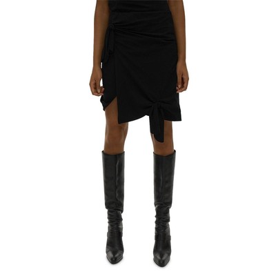 Helmut Lang Женская короткая мини-юбка с черным узлом XS BHFO 6092
