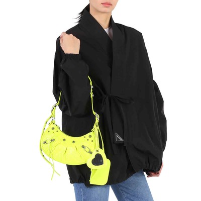 Pre-owned Balenciaga Le Cagole Xs Shoulder Bag In Neon Yellow 6713091vguy7206