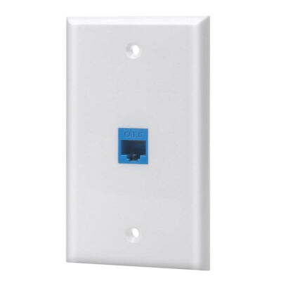 CAT6 Ethernet RJ45 Wall Plate 1 2 3 4 6 Port Single Gang Keystone Couple Network