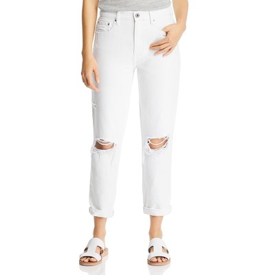

Джинсы Pistola Womens Presley White Denim с эффектом потертости Girlfriend  BHFO 5227, Open white