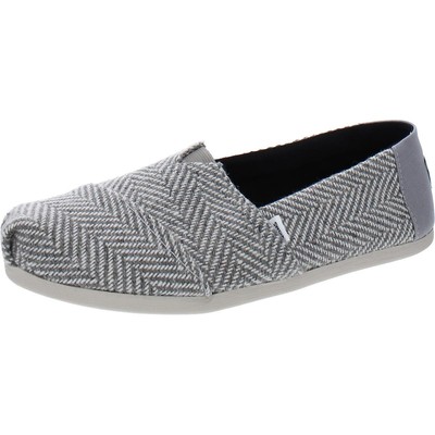 Женские серые лоферы Toms Alpargata с узором «в елочку» 6,5 средний (B,M) BHFO 2805