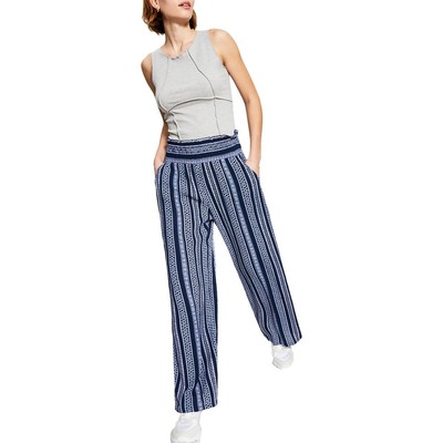 

Kingston Grey Женские темно-синие прямые брюки с присборенными штанинами Junior  BHFO 9628, Navy/light grey, RAHK7121KY