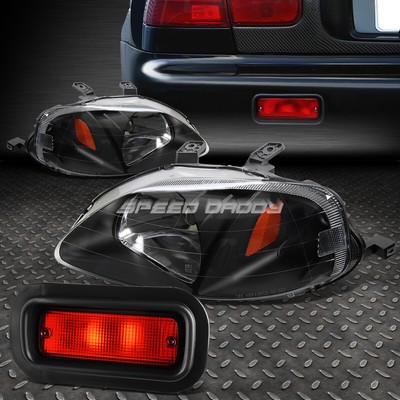 ЧЕРНАЯ ФАРА + ЖЕЛТЫЙ ПОВОРОТНЫЙ СИГНАЛ + КРАСНЫЙ ЗАДНИЙ ПРОТИВОТУМАННЫЙ ФОНАРЬ + ВЫКЛЮЧАТЕЛЬ ДЛЯ 99-00 CIVIC