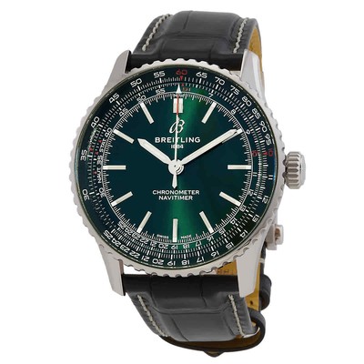 Pre-owned Breitling Navitimer Automatic Green Dial Men's Watch A17329371l1p1