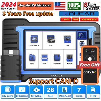 MUCAR VO7S All System Diagnostic Tool Bidirectional Scanner K-ey Coding CANFD