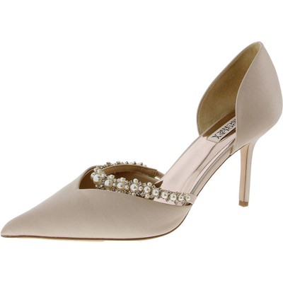Женские розовые туфли-лодочки без застежки со стразами Badgley Mischka 9.5 Medium (B,M) BHFO 9309