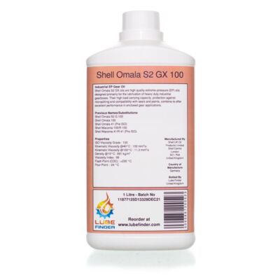 1L Shell Omala S2 GX 100 (Omala 41) ISO VG 100 EP Gear Oil