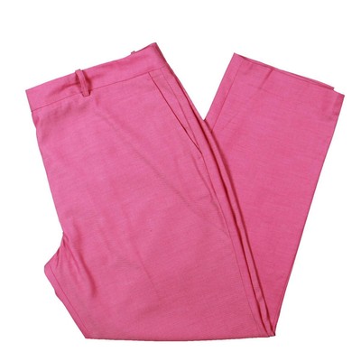 DKNY Womens Pink Solid  Ankle Pants 14 BHFO 5565