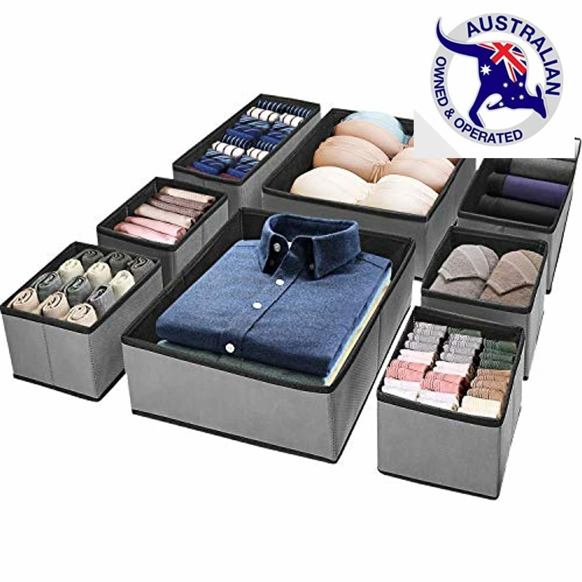 (8 Set) Puricon Clothes Organizers Dresser Drawer ...