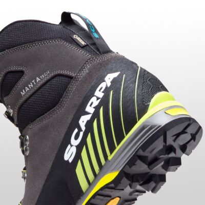 Pre-owned Scarpa Manta Tech Gtx Mountaineering Boot - Men's Shark/lime, 44.0