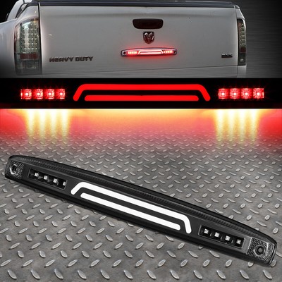 ДЛЯ 03-06 DODGE RAM ЧЕРНЫЙ КОРПУС 3D LED ЗАДНИЙ ЦЕНТРАЛЬНЫЙ ФОНАРЬ НА ДВЕРИ БАГАЖНИКА СТОП-СИГНАЛ
