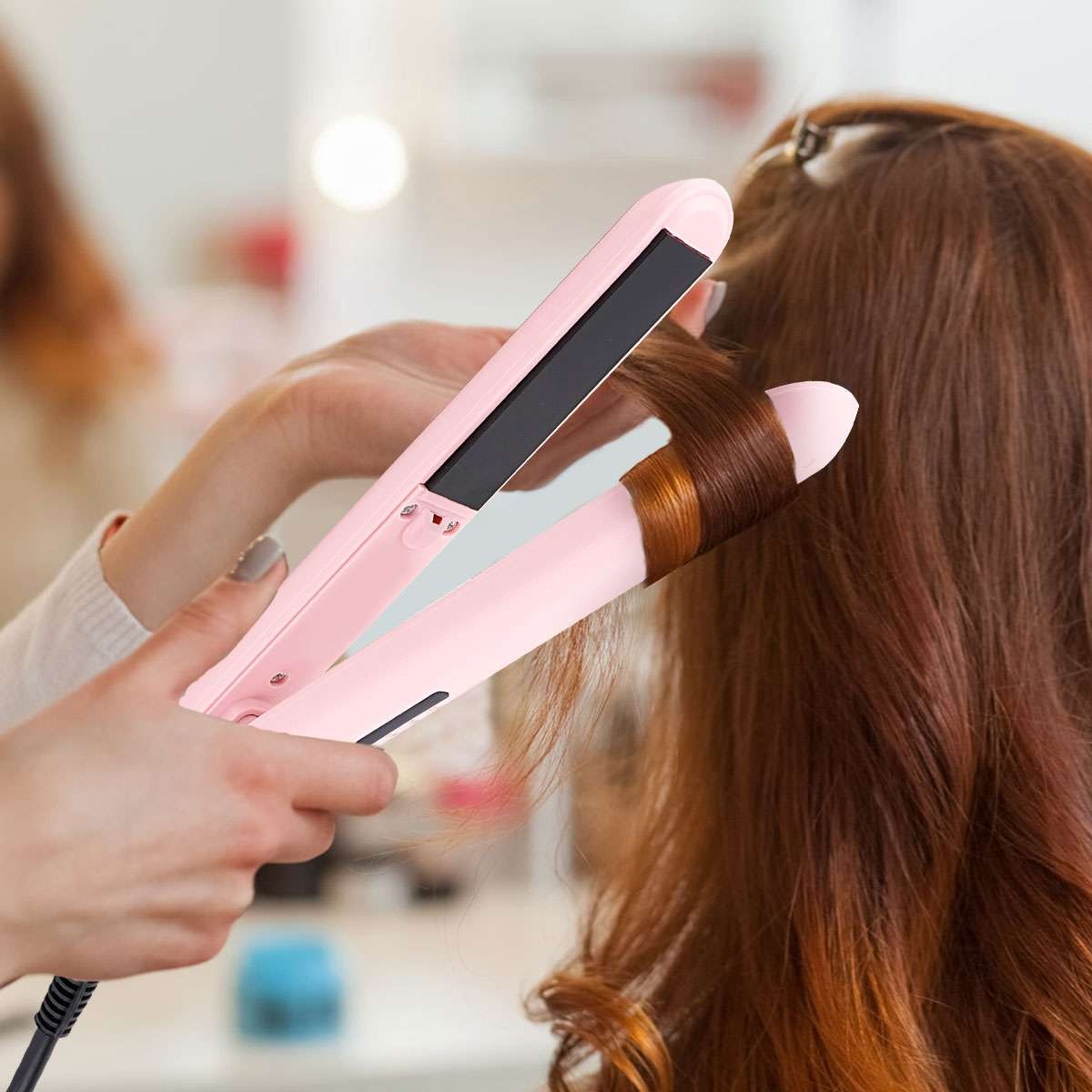 Hair Straightener Flat Iron and Curler Professional Titanium Ionic