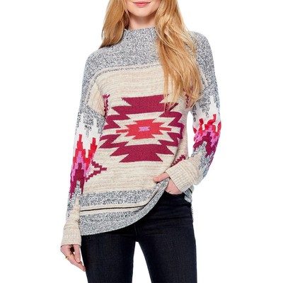 Nic + Zoe Womens Fall Feelings Бежевый свитер с имитацией водолазки, топ XL BHFO 7993