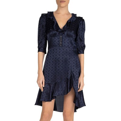 

Женское темно-синее мини-платье с V-образным вырезом и пейсли The Kooples для подростков  BHFO 6253, Navy