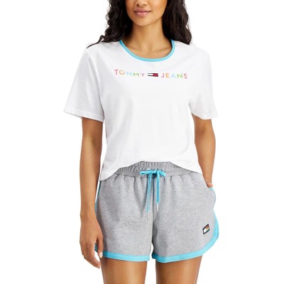 Женская белая хлопковая футболка с логотипом Tommy Jeans Top S BHFO 9483