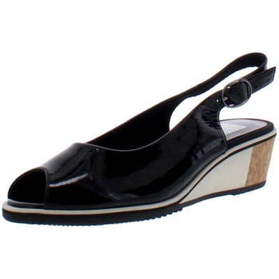 Женские босоножки VANELi из байки черного цвета с пробковой подошвой на высоком каблуке 9,5 см (B, M) BHFO 7200