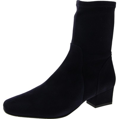 Женские темно-синие замшевые ботинки до середины икры Aquatalia Stassi 8 Medium (B,M) BHFO 1789