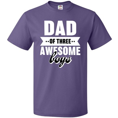 Inktastic Father's Day Dad Of 3 Awesome Boys T-Shirt Father Boy Birthday Jmg