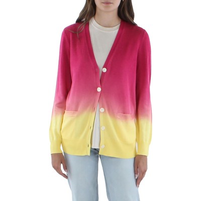 

Женский розовый вязаный кардиган Lauren Ralph Lauren, топ  BHFO 9116, Pink/orange/yellow