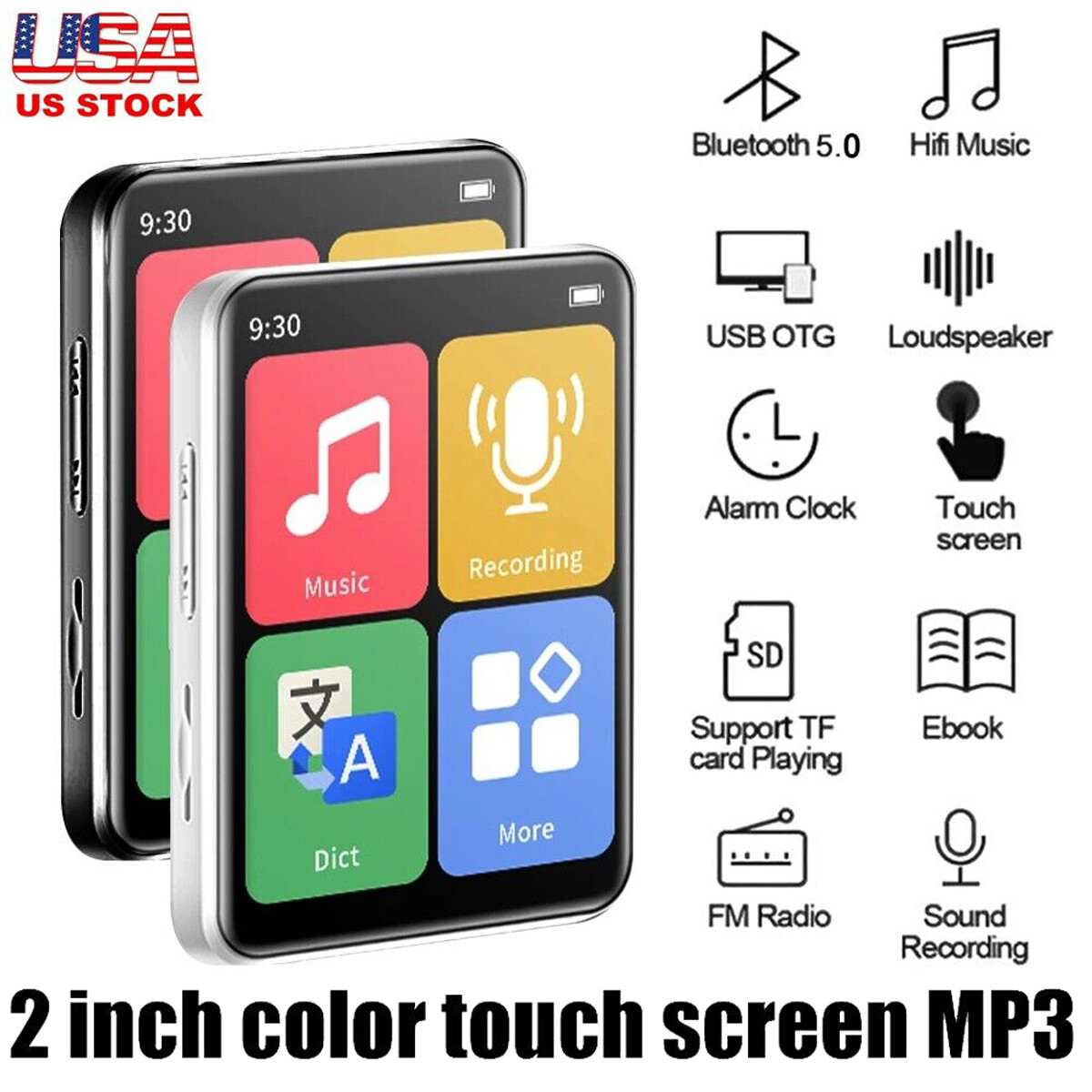 Bluetooth Hifi Lossless Sound Music Recorder Fm Radio Us