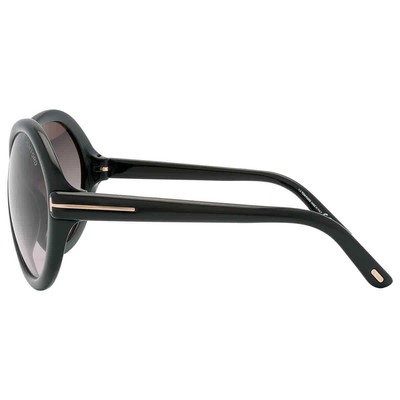 Pre-owned Tom Ford Jada Smoke Gradient Butterfly Ladies Sunglasses Ft1070 01b 68 In Gray