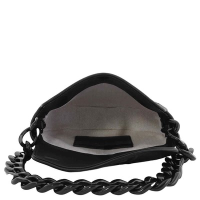 Pre-owned Tory Burch Black Leather Fleming Soft Mini Crescent Bag 162265-001