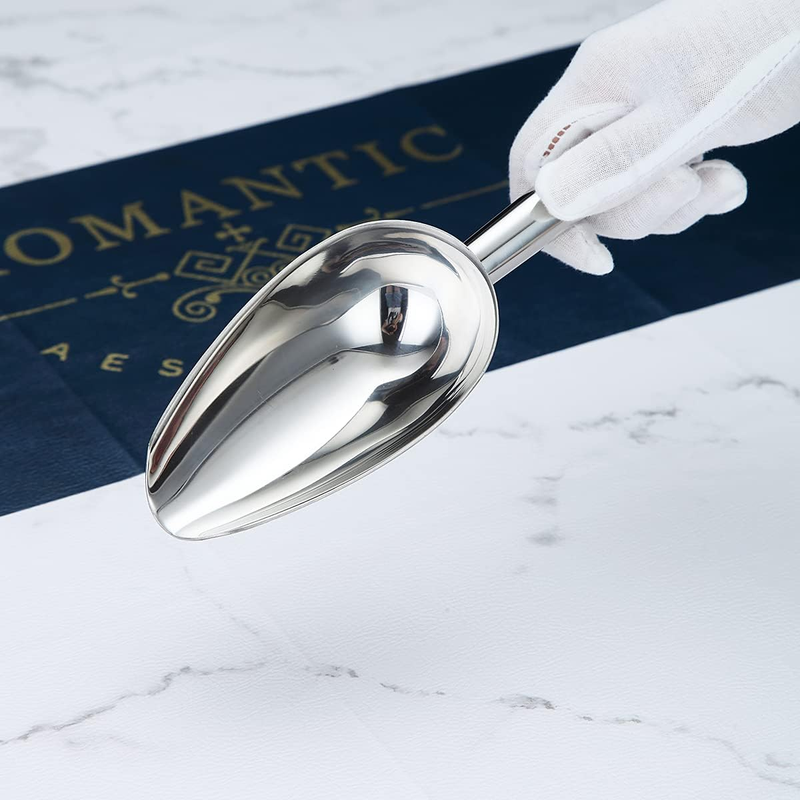 Stainless Steel Ice Scoop 6 OZ, Multipurpose Scoop for Ice Maker, Candy, Kitchen