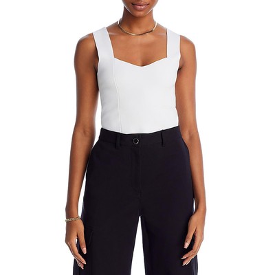 A.L.C. Womens Jordana White Sleeveless Pullover Tank Cropped Top XS BHFO 7404