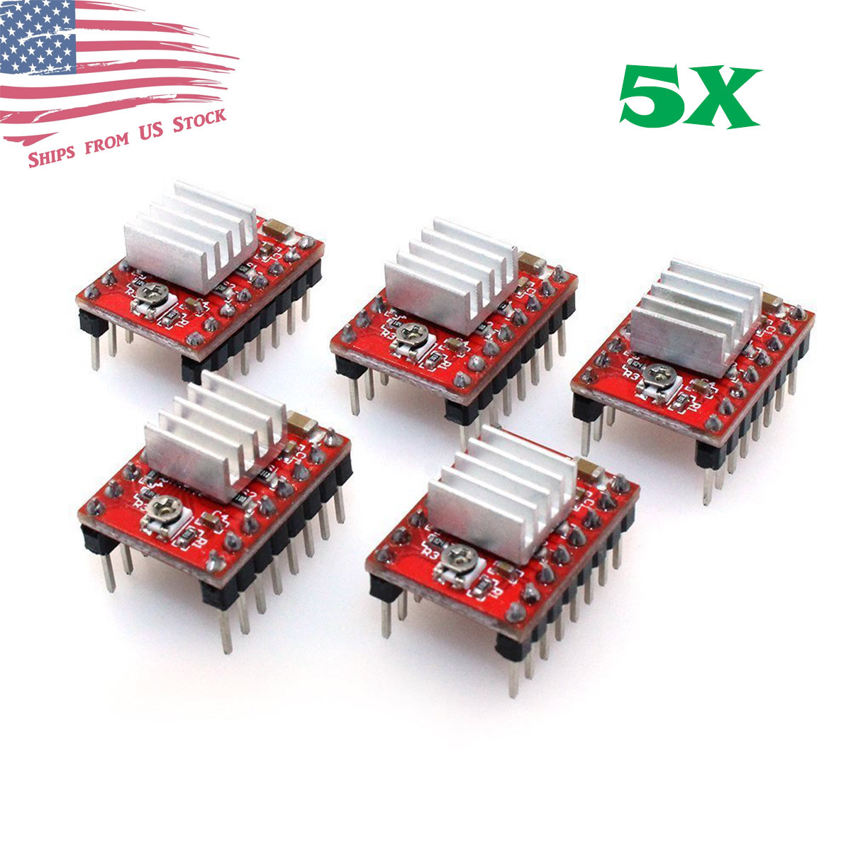 5Pcs A4988 Stepper Motor Driver Module for 3D Printer RepRap
