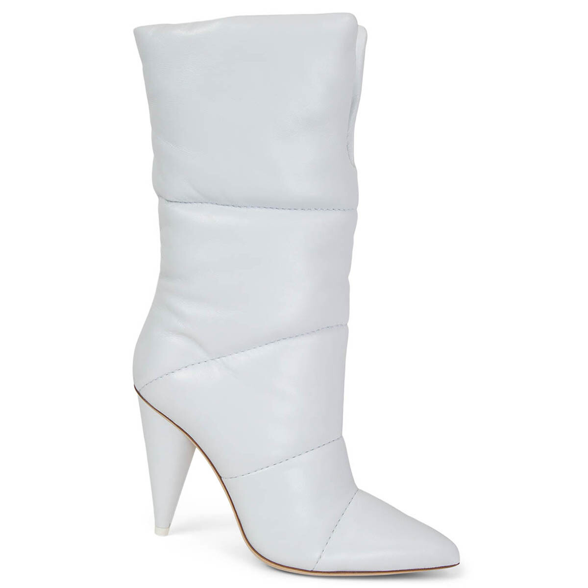 65944 auth OFF-WHITE X JIMMY CHOO white quilted leather SARA