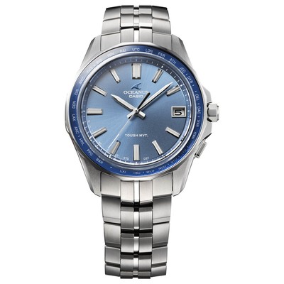 Pre-owned Casio Oceanus Manta Ocw-s400sg-2ajr Blue Solar Analog Men's Watch In Box