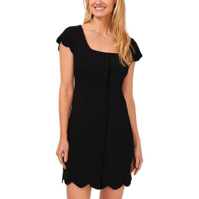 CeCe Womens Black Cap Sleeve Short Wedding Mini Dress 8 BHFO 7512